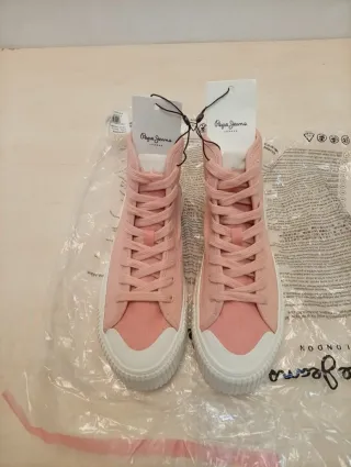 Zapatillas Pepe Jeans rosas y blancas Nuevas, T37