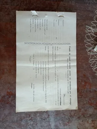 Documento Histórico Militar Fondo Papel Moneda