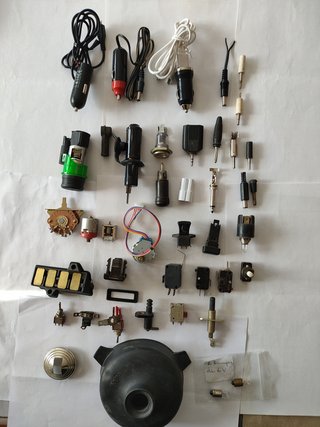 Cargadores mechero, conectores, interruptores