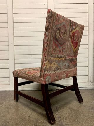 Butacas vintage tapizadas kirin tela y madera