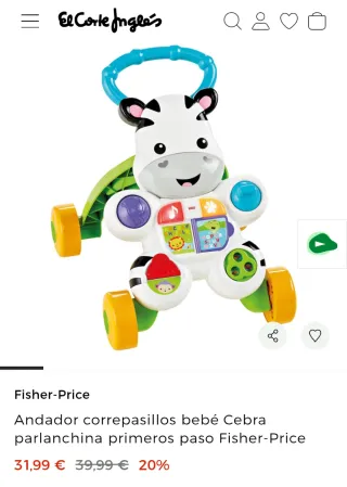 Correpasillos Fisher Price Cebra