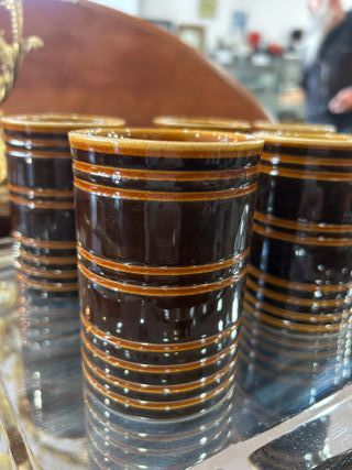 Juego 6 Tazas Staffordshire Ironstone - Retro 70s