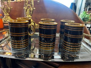 Juego 6 Tazas Staffordshire Ironstone - Retro 70s