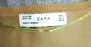 Jersey Zara abierto marrón talla L