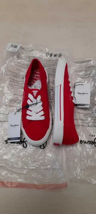 Zapatillas Pepe Jeans Rojas Talla 37 Nuevas