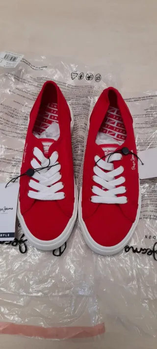 Zapatillas Pepe Jeans Rojas Talla 37 Nuevas