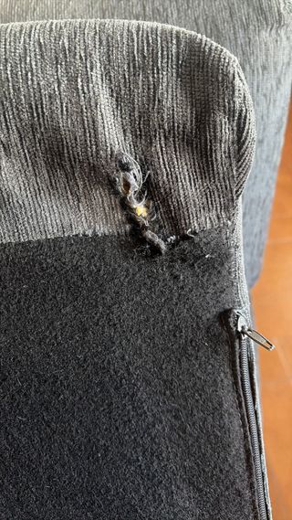 Sofá chaise longue gris reclinable y extraíble