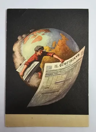 Cartolina Pubblicitaria Il Quotidiano Sardo