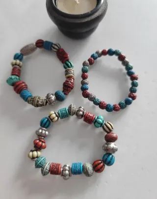 Pulseras Multicolor con Abalorios