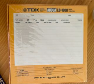 2 Cintas TDK LB-1800 y S-1800 Nuevas Magnetoscopio
