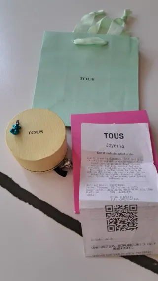 Colgante Oso Tous Azul y Plateado