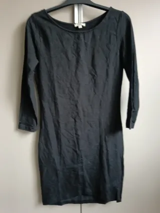 Vestito corto in cotone manica 3/4