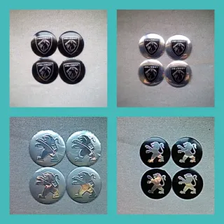 Pegatinas Peugeot 56mm tapabuje centro rueda logo