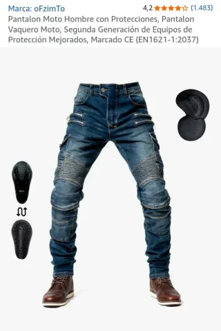 Pantalones Moto oFzimTo Hombre Talla M