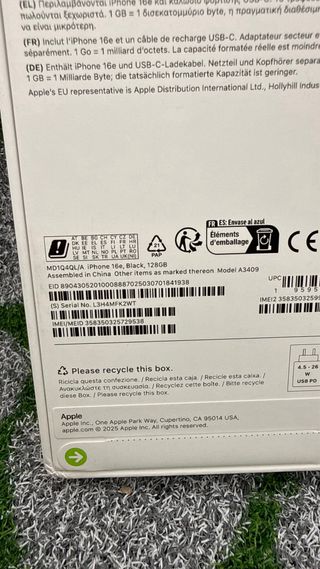 iPhone 16e 128gb Nero - NUOVO SIGILLATO