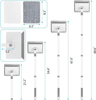 Herramienta Limpieza Mango Largo + 3 Paños