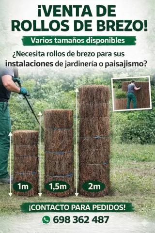 Rollos de Brezo para Jardinería y Paisajismo