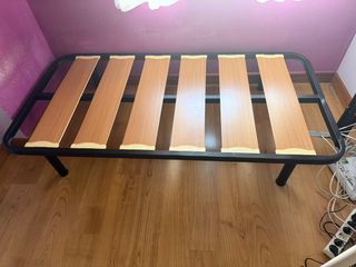 Somier metálico con láminas de madera