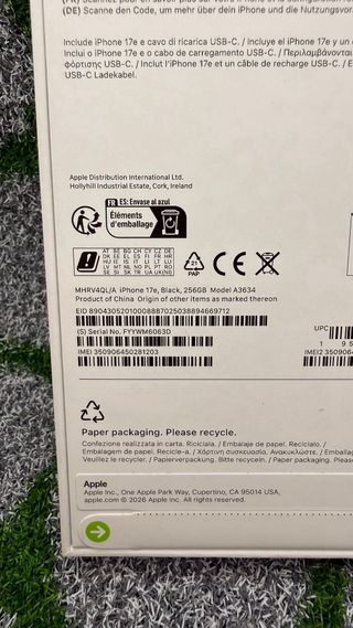 iPhone 17e 256gb Nero - NUOVO SIGILLATO Gar. 24 M