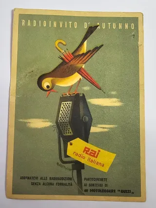 Cartolina Pubblicitaria Radioinvito D'Autunno