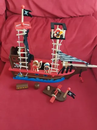 Barco Pirata Madera Juguettos