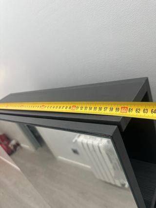 Armario Espejo Negro y gris oscuro