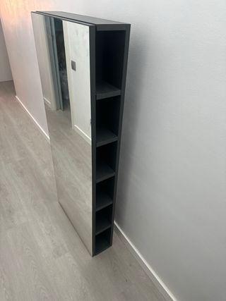 Armario Espejo Negro y gris oscuro