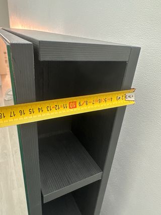 Armario Espejo Negro y gris oscuro