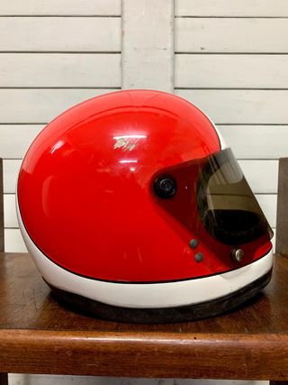 Casco AGV Vintage Rojo y Blanco