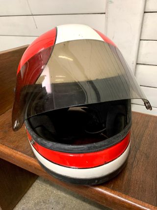 Casco AGV Vintage Rojo y Blanco