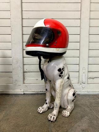 Casco AGV Vintage Rojo y Blanco