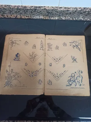 Antigua revista bordados lencería, juegos cama....