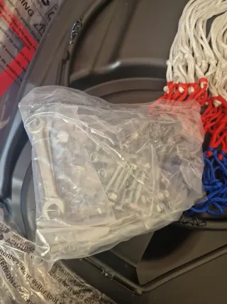 Canasta de baloncesto con red