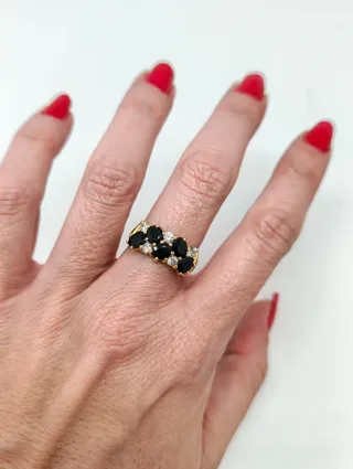 Anillo Oro 18kt frontal circonitas