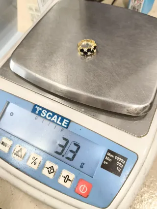 Anillo Oro 18kt frontal circonitas