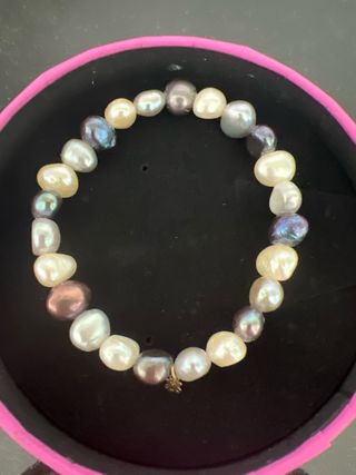 Pulsera Tous Perlas Barrocas Oso Oro 750