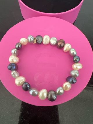 Pulsera Tous Perlas Barrocas Oso Oro 750