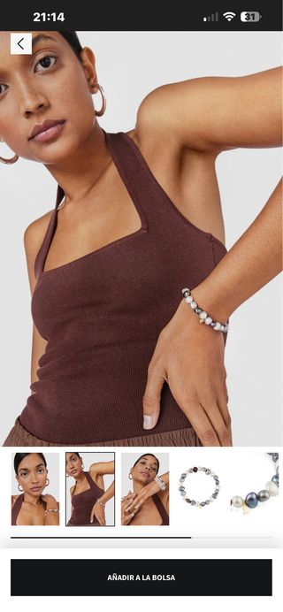 Pulsera Tous Perlas Barrocas Oso Oro 750