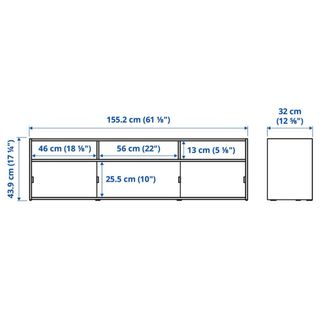 Mueble TV Ikea Spiksmed Gris