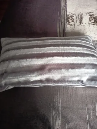 3 Fundas cojín púrpura y plateada