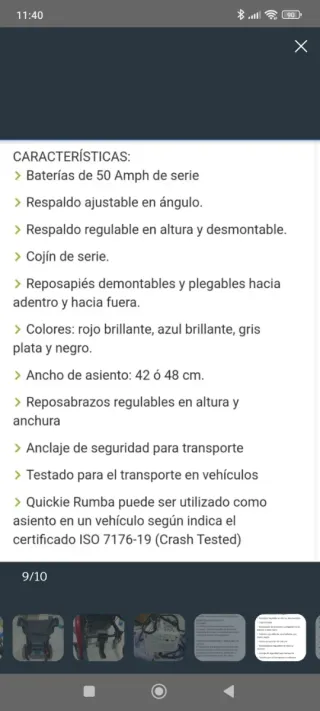 Silla eléctrica Rumba Quickie