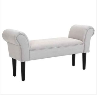 Taburete Pie de Cama Banqueta con Brazos