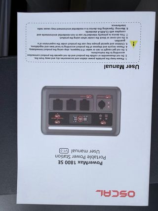 Estación Energía Portátil Oscal PowerMax 1800 SE