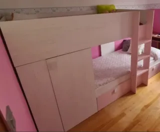 Cama tren infantil con armario