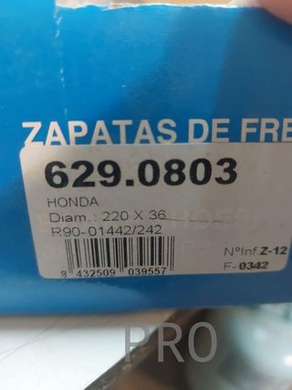 Zapata de freno Honda Accord IV Civic,CRV