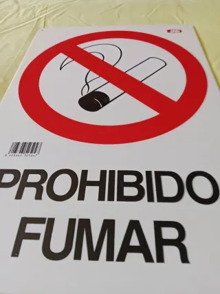 Cartel de Prohibido Fumar