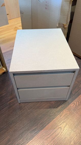 Cajonera 2 cajones beige/gris