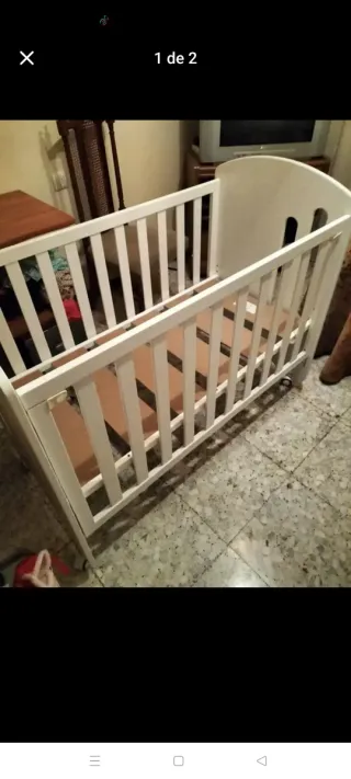 Cuna blanca para bebé