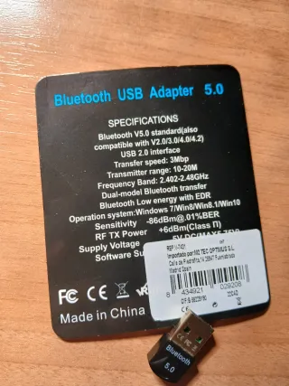 Adaptador USB Bluetooth 5.0 Dual-mode 20m