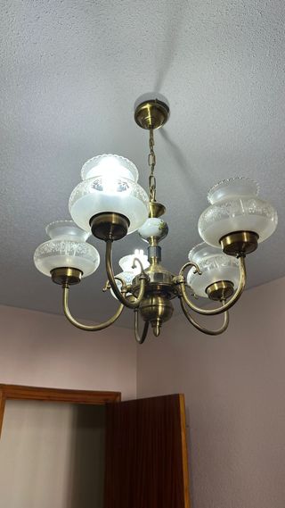 Lámparas de techo cristal y metal